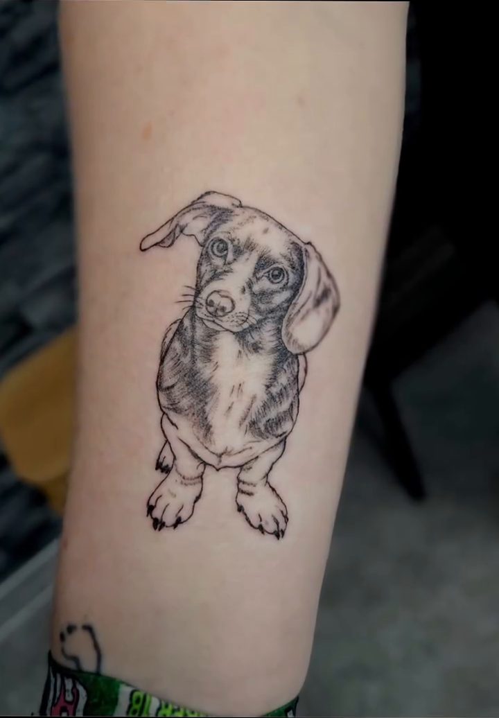 Hundeporträt – Wade – Tattoo von IR'S Tattoo & Art, Bad Salzuflen